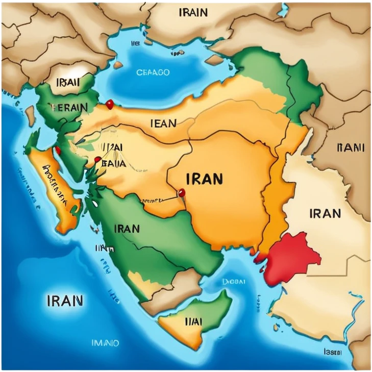 Map of iran emoji