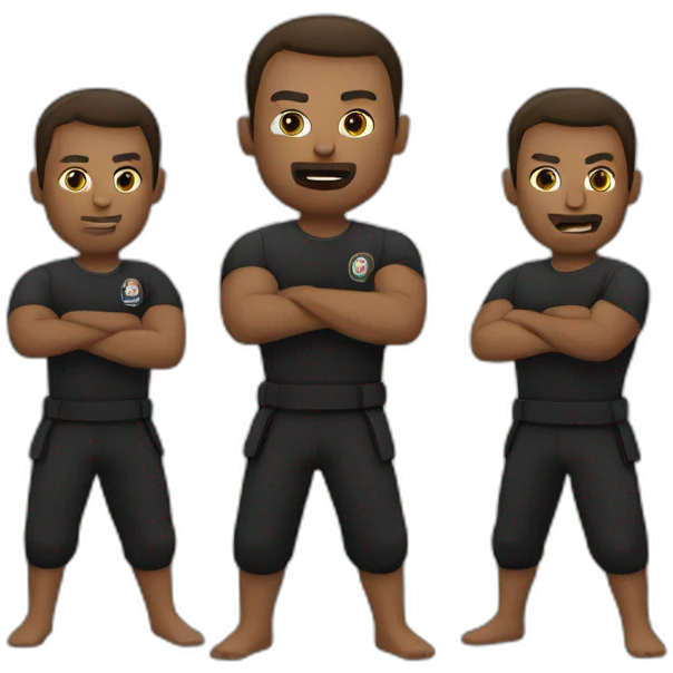 Krav maga fighters in action emoji
