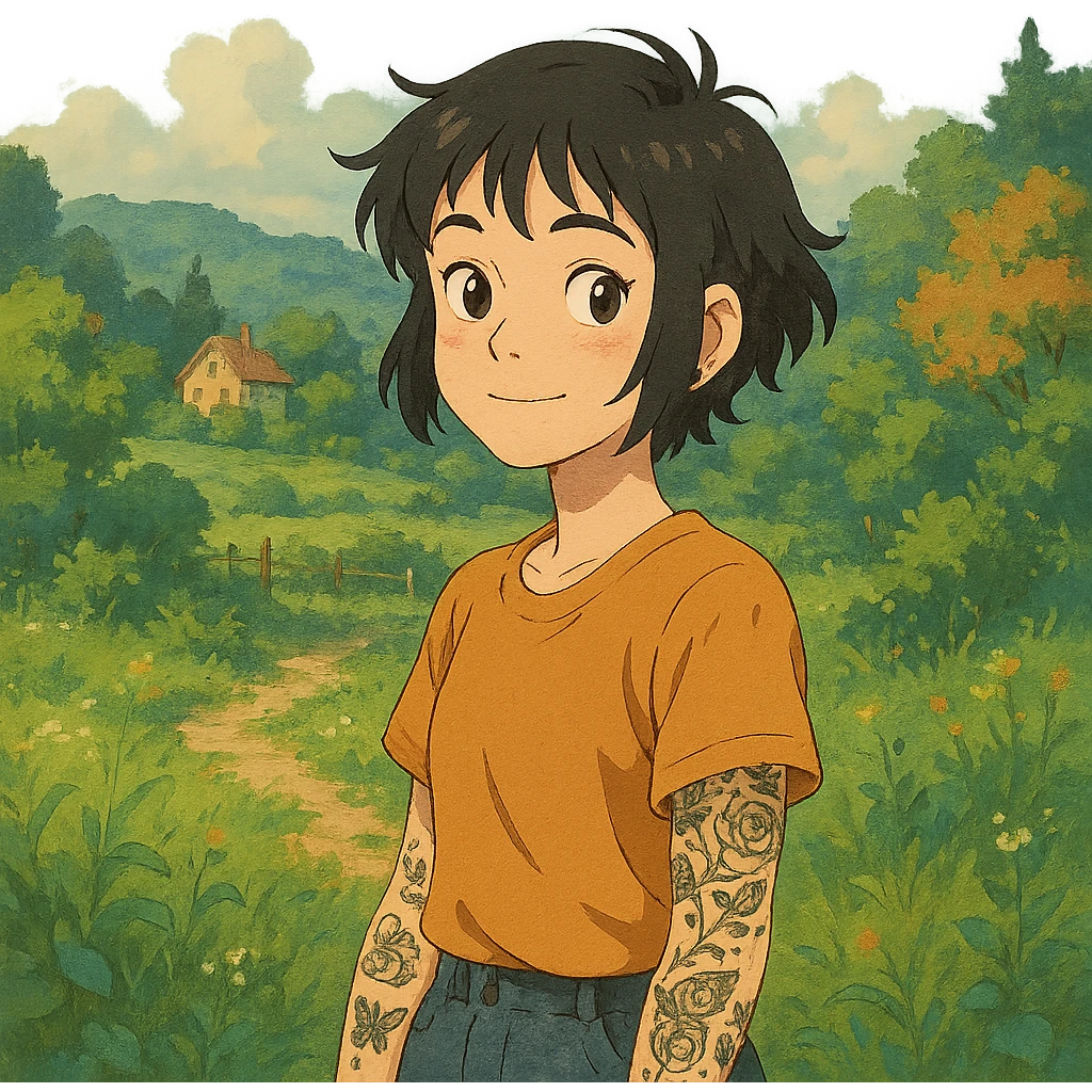 tattooed girl emoji