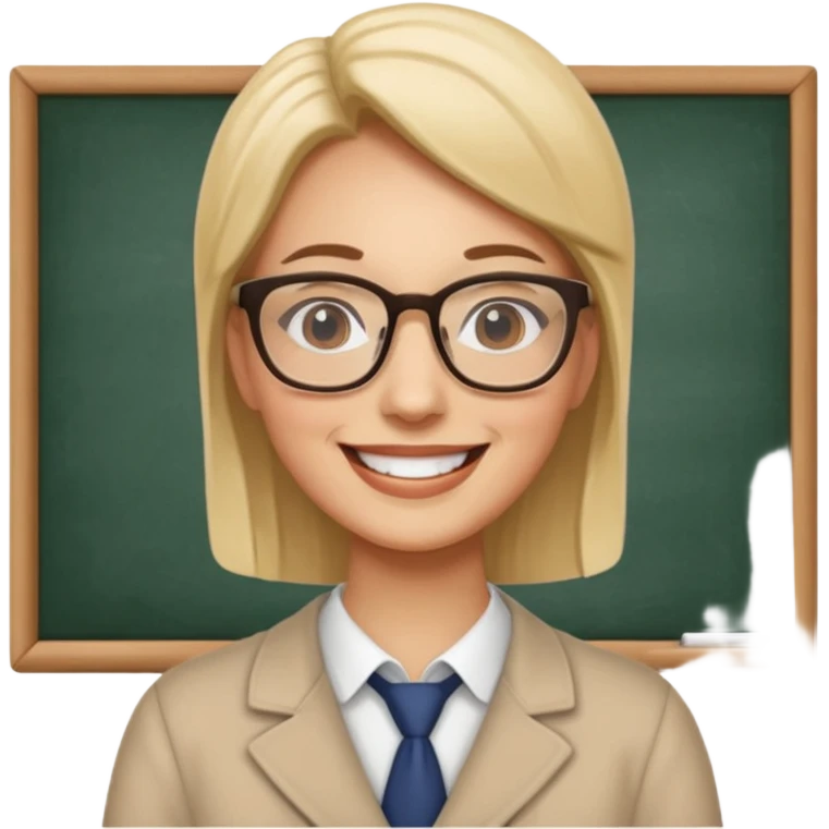 I feel tired but happy to be a teacher emoji