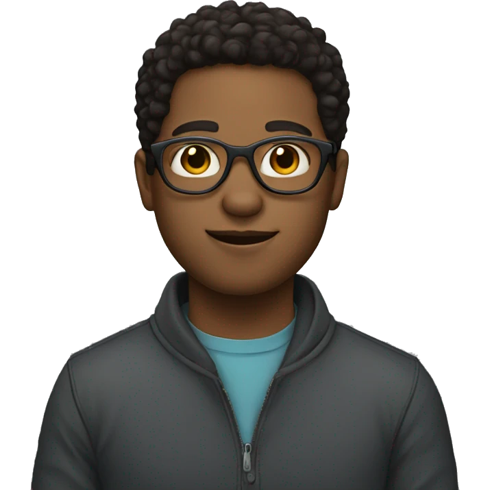 Guy with glasses light skin dark hair holding a heart emoji