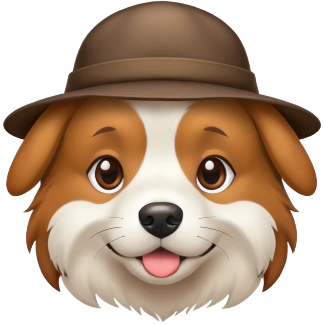dog wearing a hat emoji