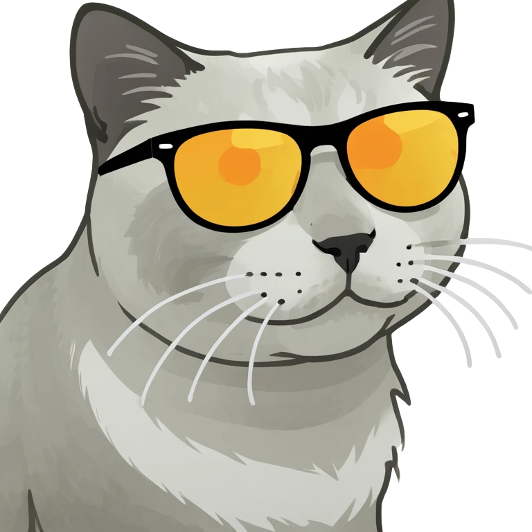 Cat with sunglasses emoji