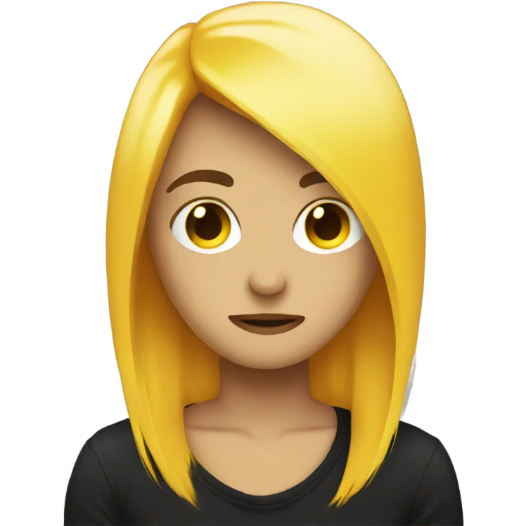 Emo yellow emoji  emoji
