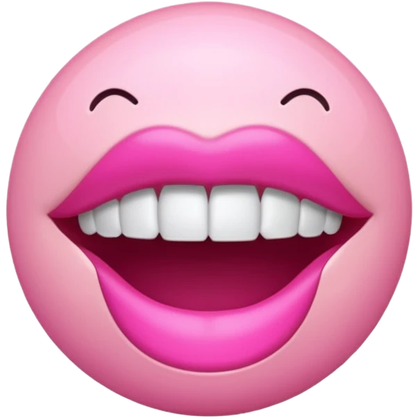 Batom rosa em 3D emoji