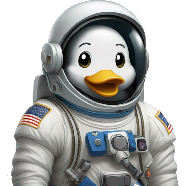 un pato astronauta emoji