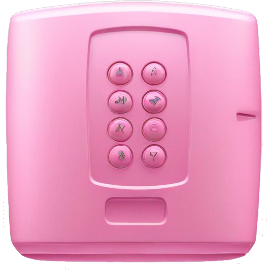 Pink security alarm system emoji