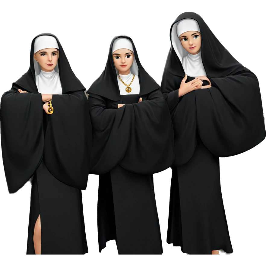 girls in religious jewelry emoji