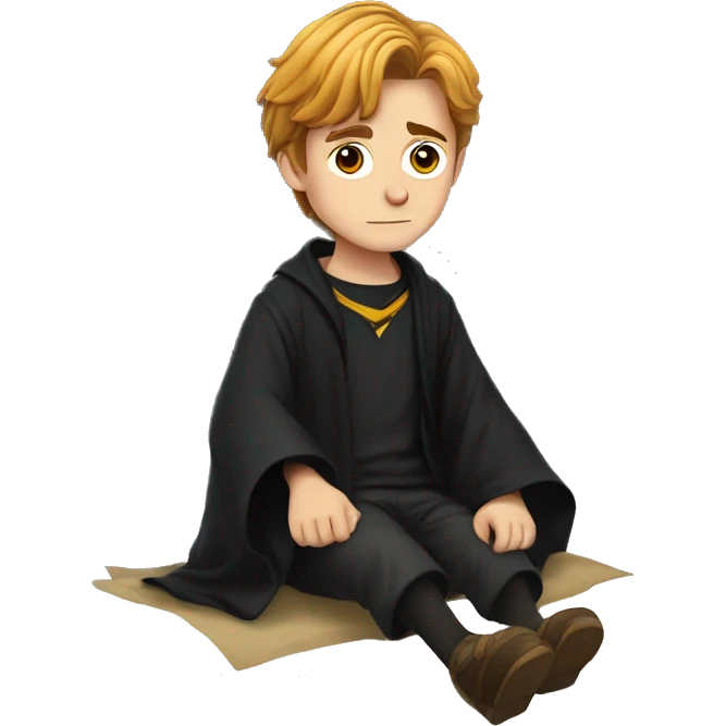 harry potter sitting on the floor and looking down emoji