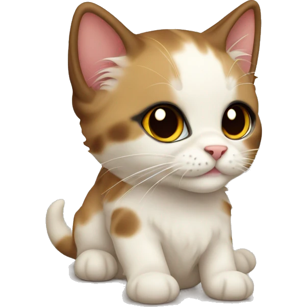 Rag doll kitten with brown seal points emoji
