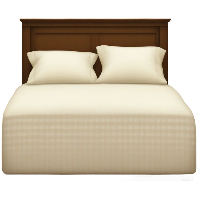 bed with white and cream gingham sheets emoji