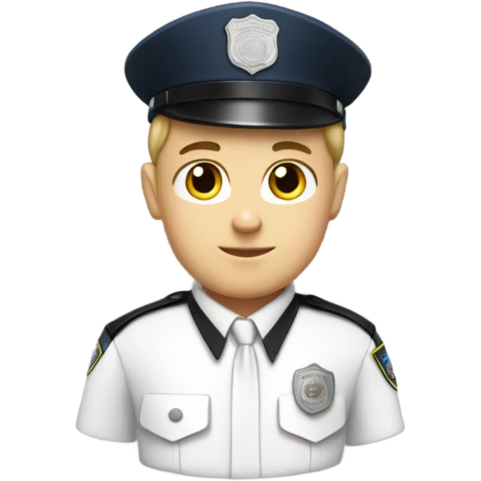 White police boy in uniform emoji
