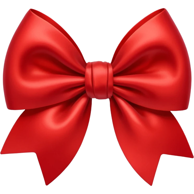 red elegant bow emoji