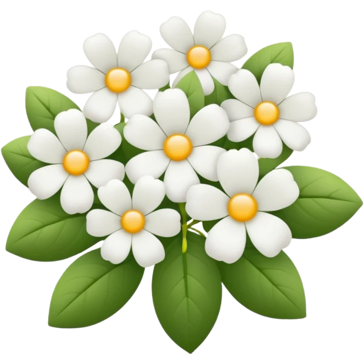 White flowers  emoji