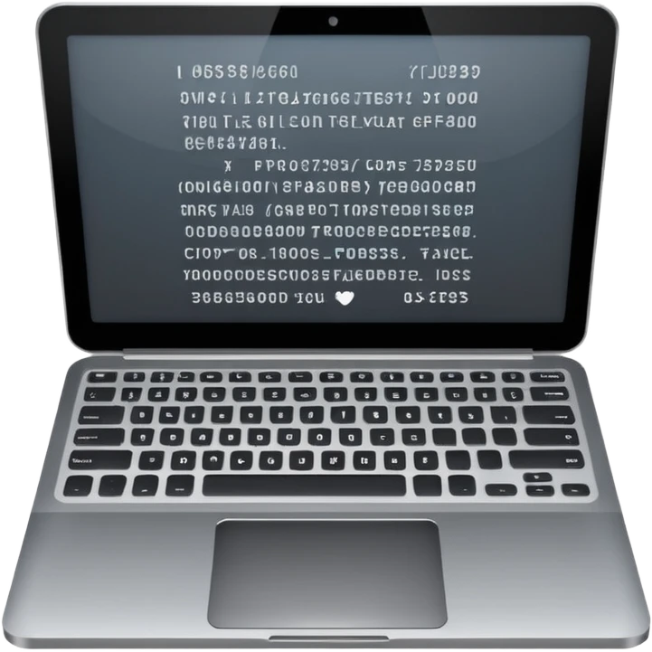 laptop with program code emoji