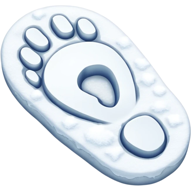 footprint snow emoji