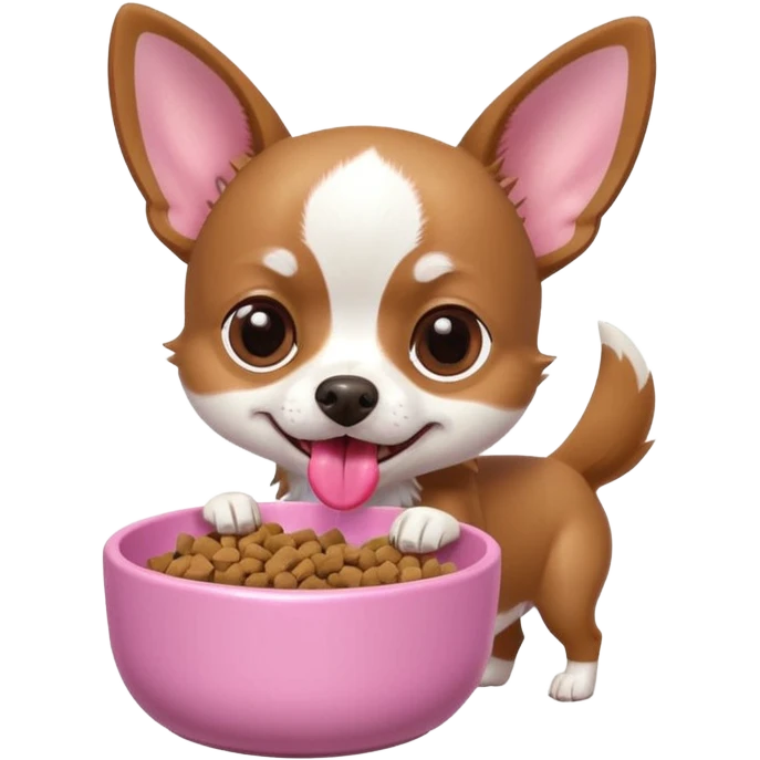Chihuahua dog food room isometric emoji