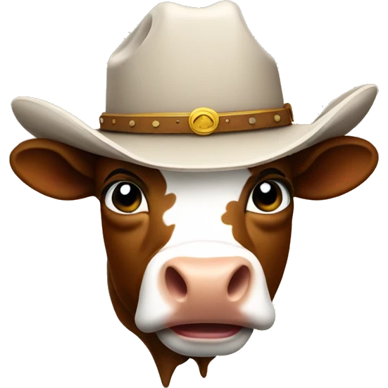 Bull wearing Cowboy hat emoji