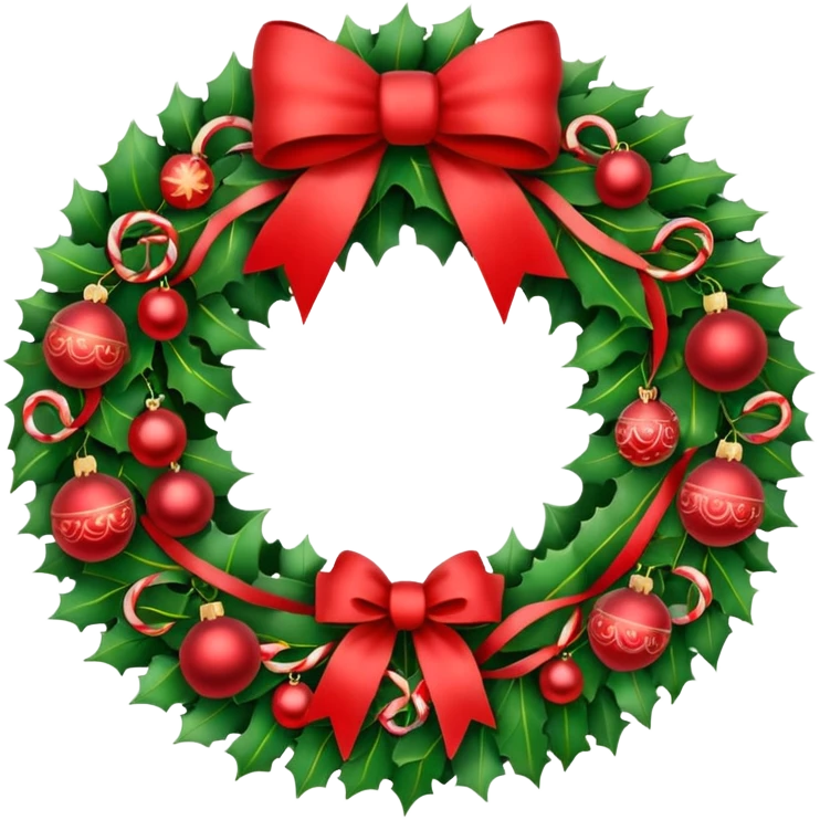 Christmas wreath emoji