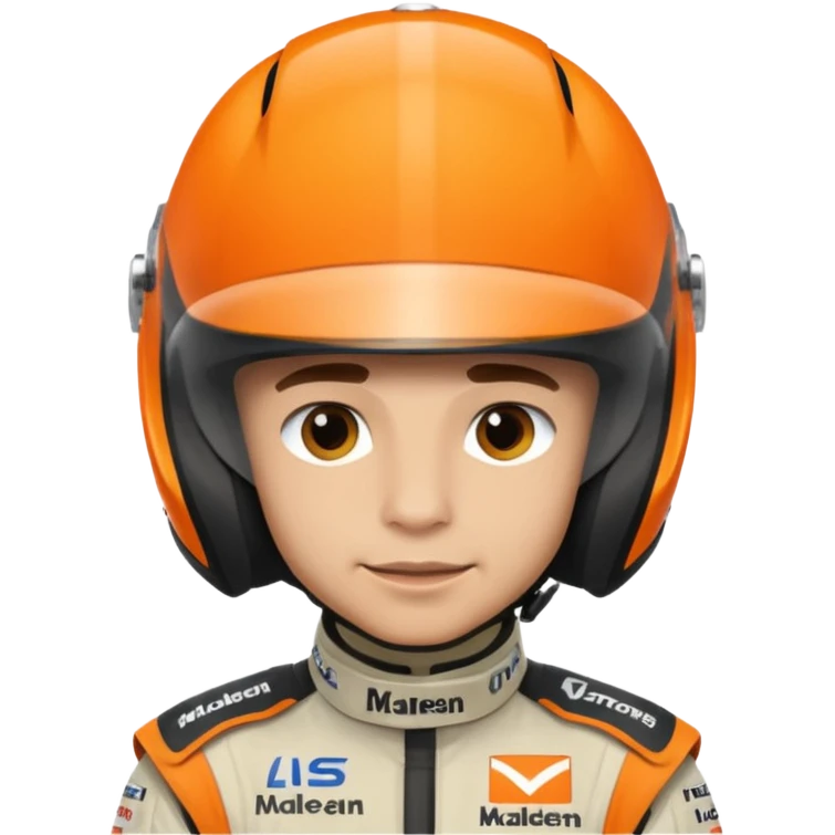 Lando Norris in mclaren race outfit emoji