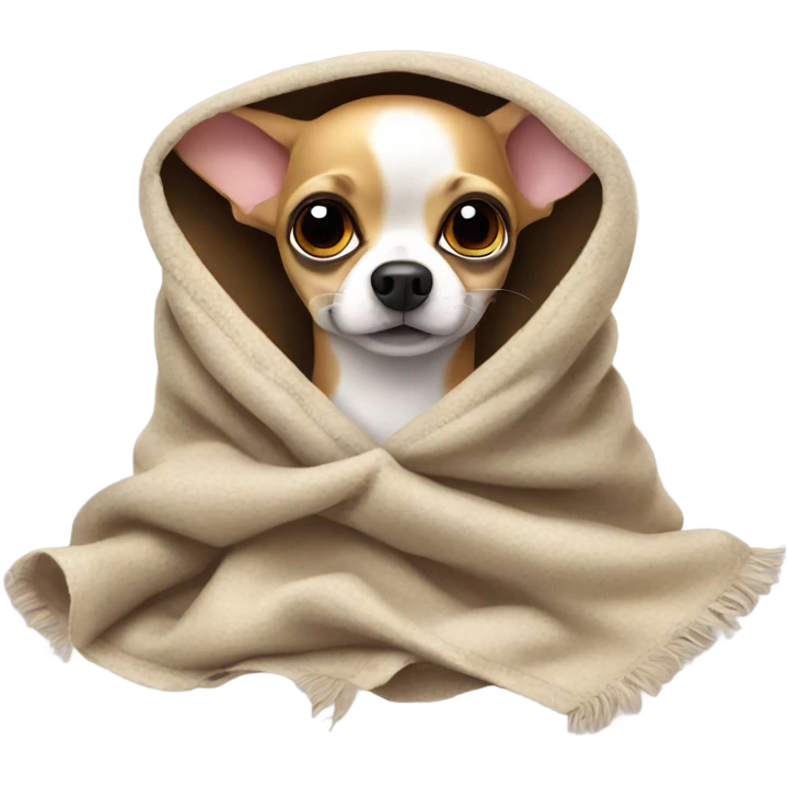 Chihuahua under blanket emoji