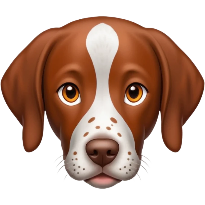 white and orange spotted german short haired pointer no tail emoji