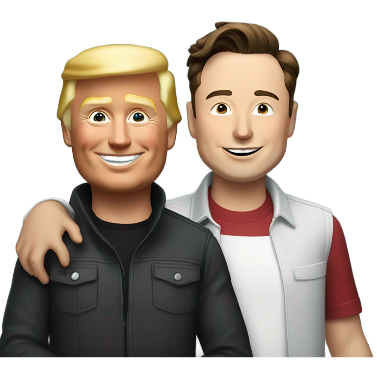 Trump and Elon best friends  emoji