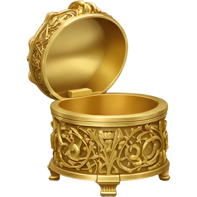  Round ornate gold music box closed emoji