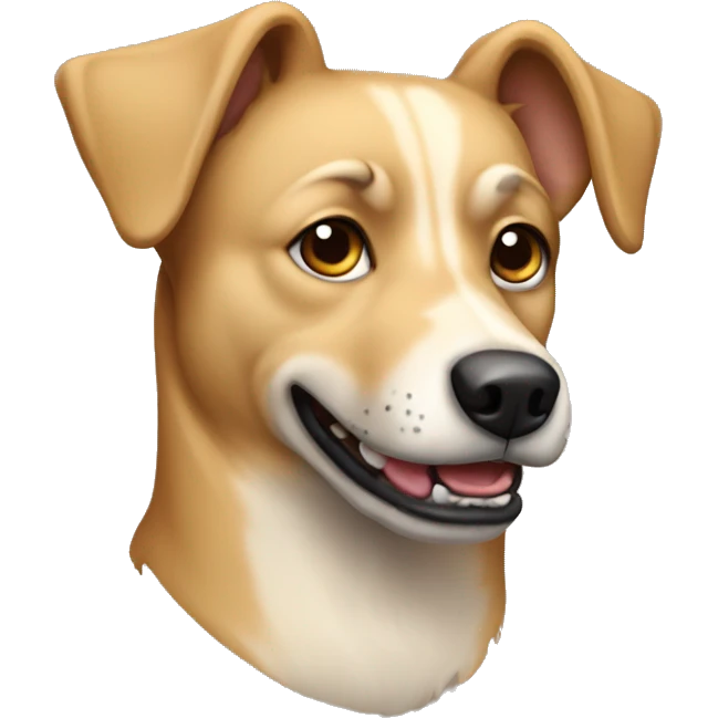 beige mongrel dog  emoji