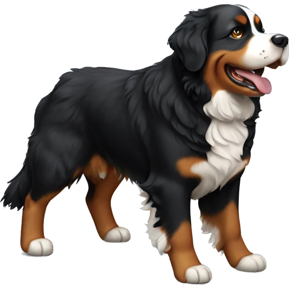 Bernese mountain dog happy emoji