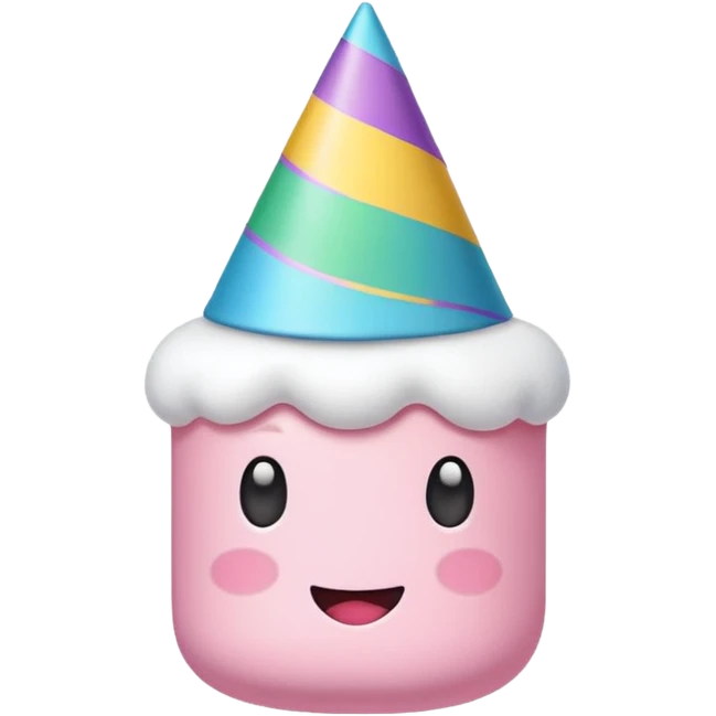 colored marshmallow with accessories emoji