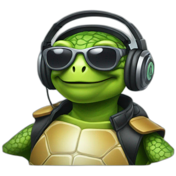 dj turtle emoji