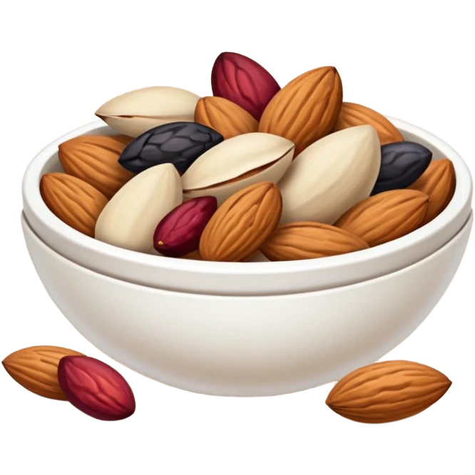 A pack of almonds and dried fruits snack emoji