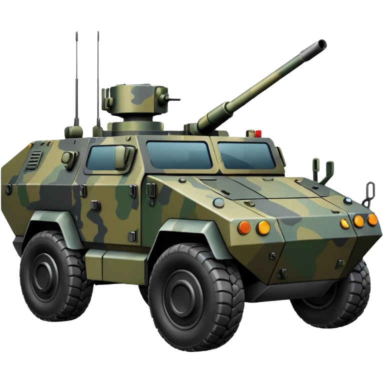generate an ultra realistic armored vehicle emoji