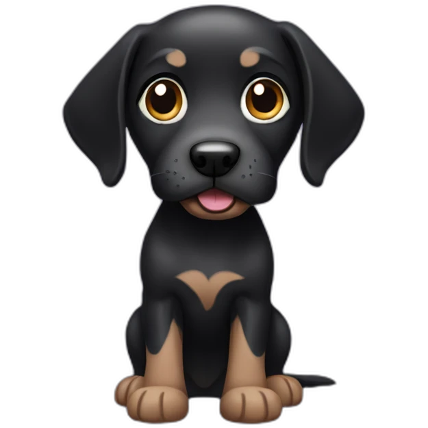 black wippet dog emoji