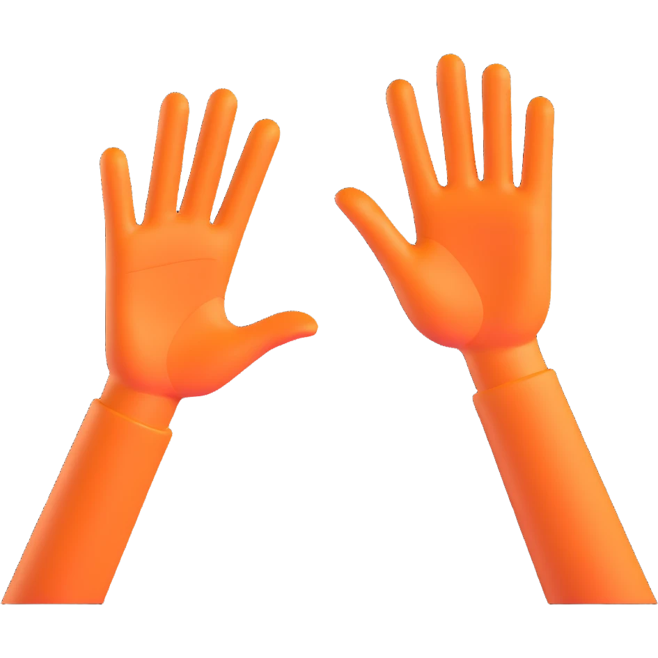 high five, two hands, bright and friendly emoji