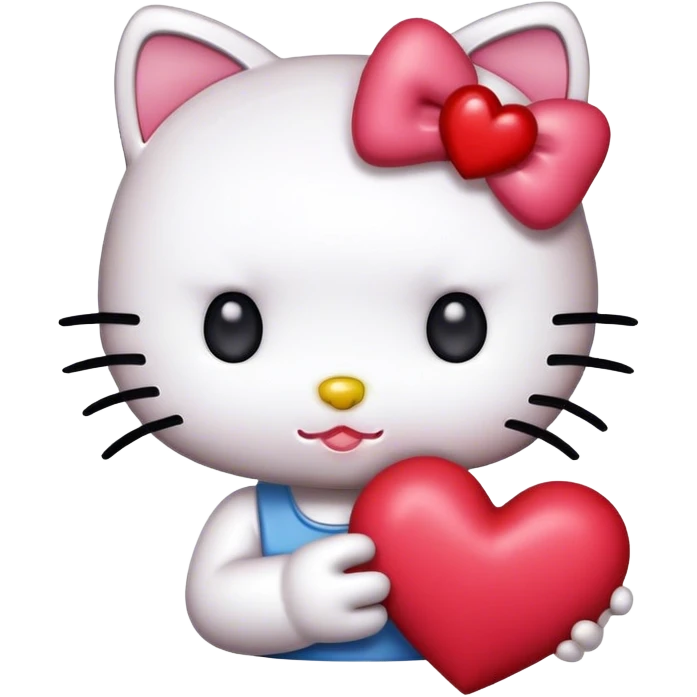hello kitty heart emoji