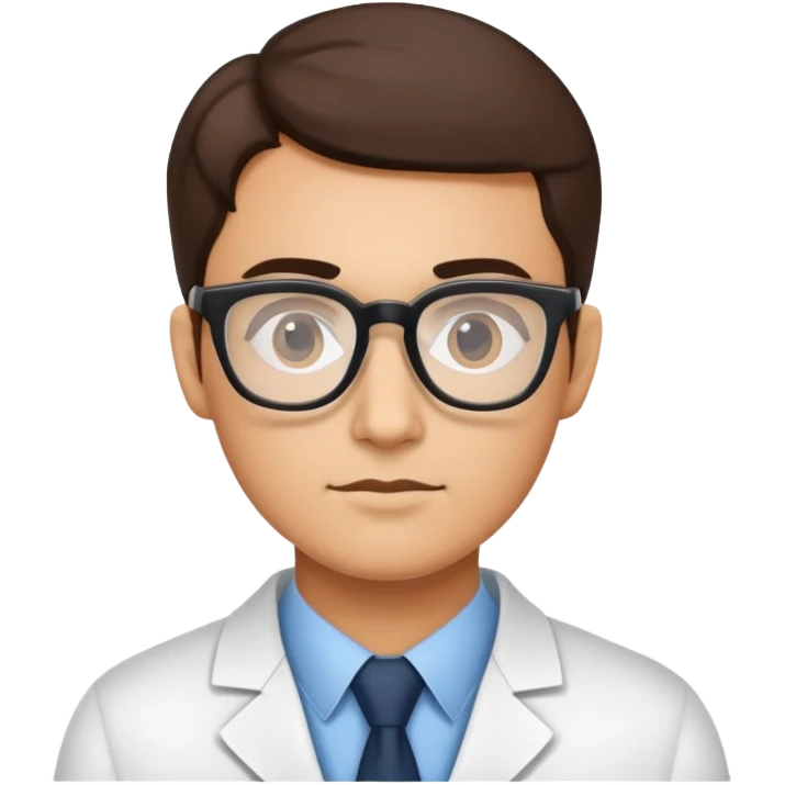 data scientist with glasses analyzing information emoji