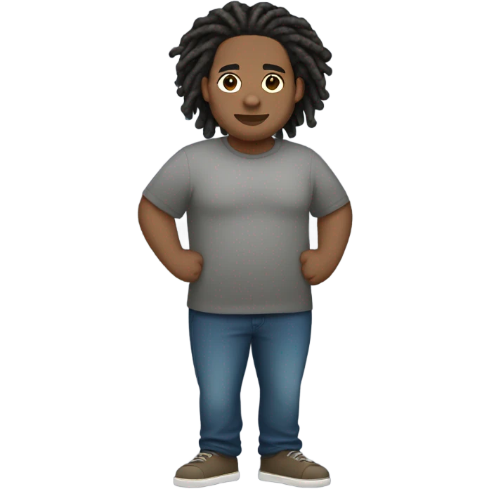 plus size light skin man with locs full body emoji