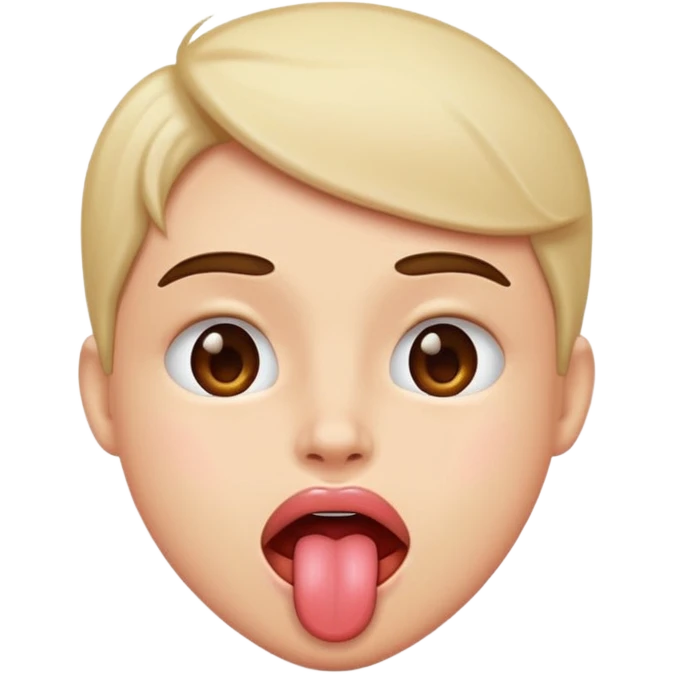 Tongue out blushing emoji