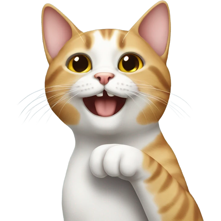 cat with italian hand emoji
