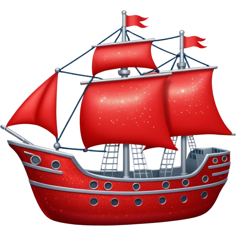 red glitter ship emoji