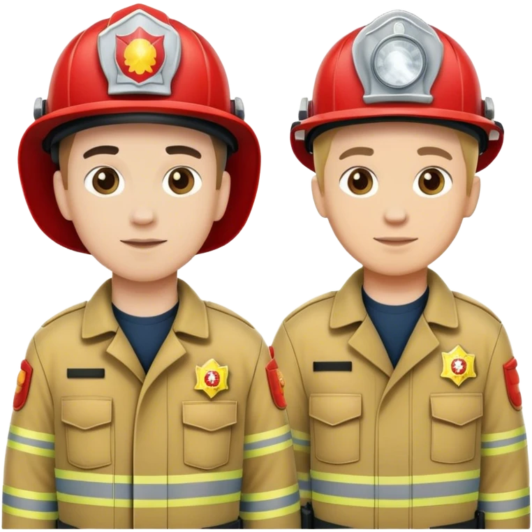 Fireman and Paramedic standing together emoji