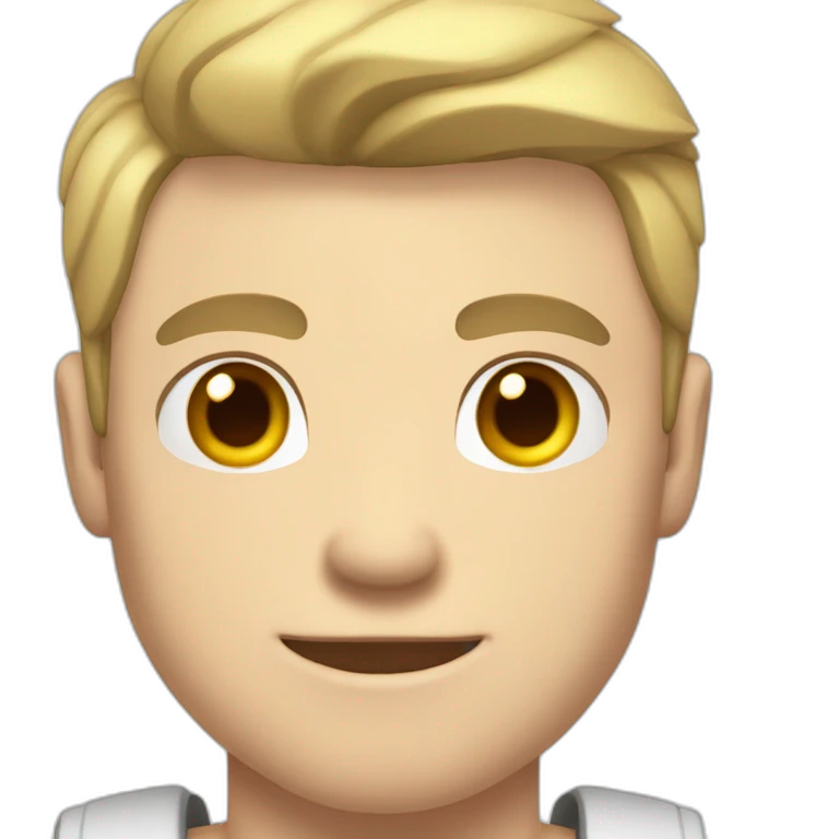 Pale skinned Fit Man With the biceps in white shirt and gray shorts emoji