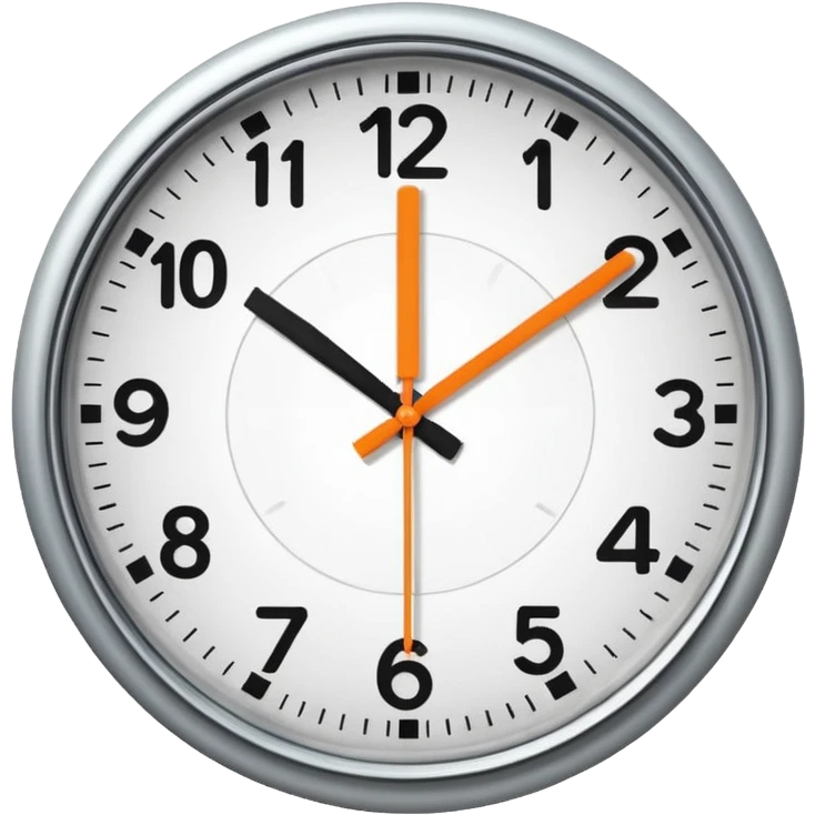 clock with a small segment highlighted, clear and simple style, representing short term emoji