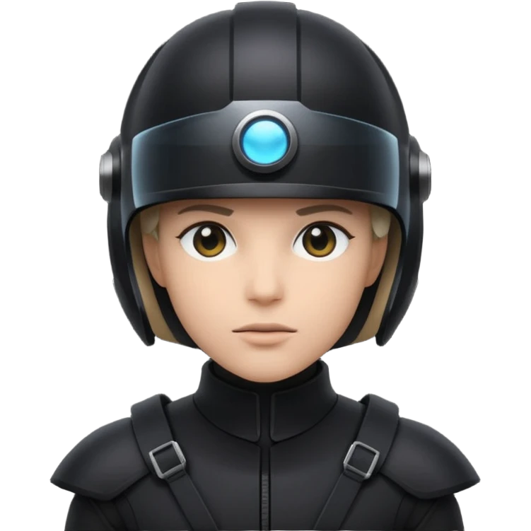 time traveler in black clothes emoji