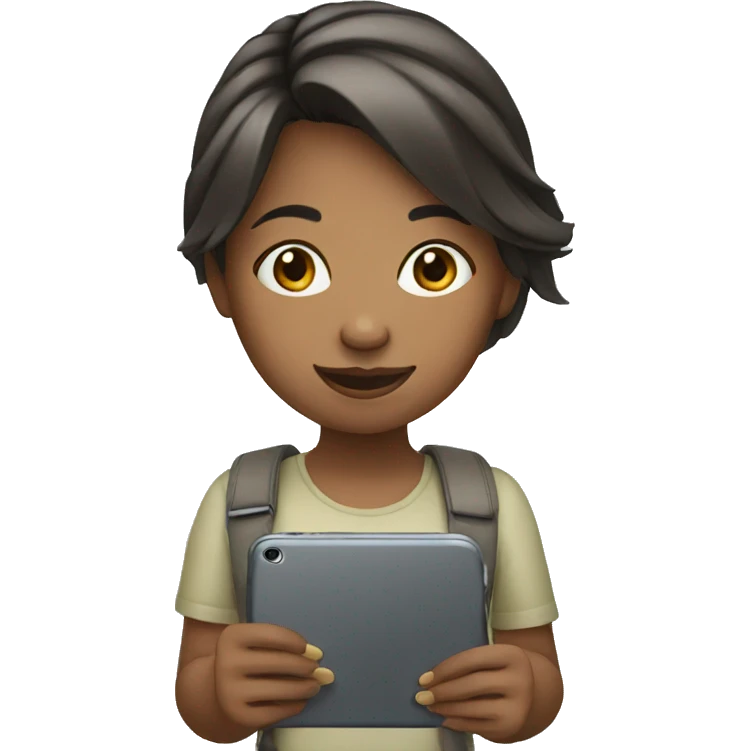 girl using mobile emoji