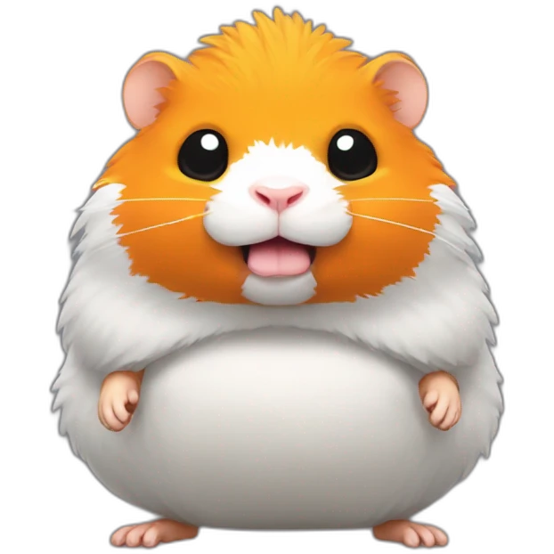 an orange hamster like king kong, pixelart emoji