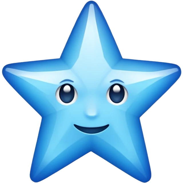 Estrella de color azul sólido  emoji