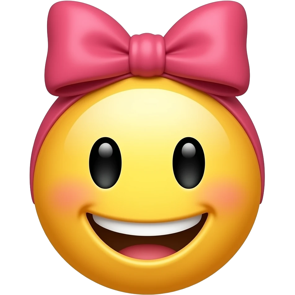 Smiling emoji with bow not human reference 😭 this guy emoji